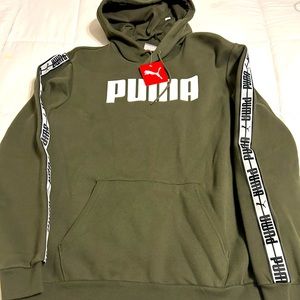 New Forest Green Unisex Active Sweatshirt with Hoodie Size L